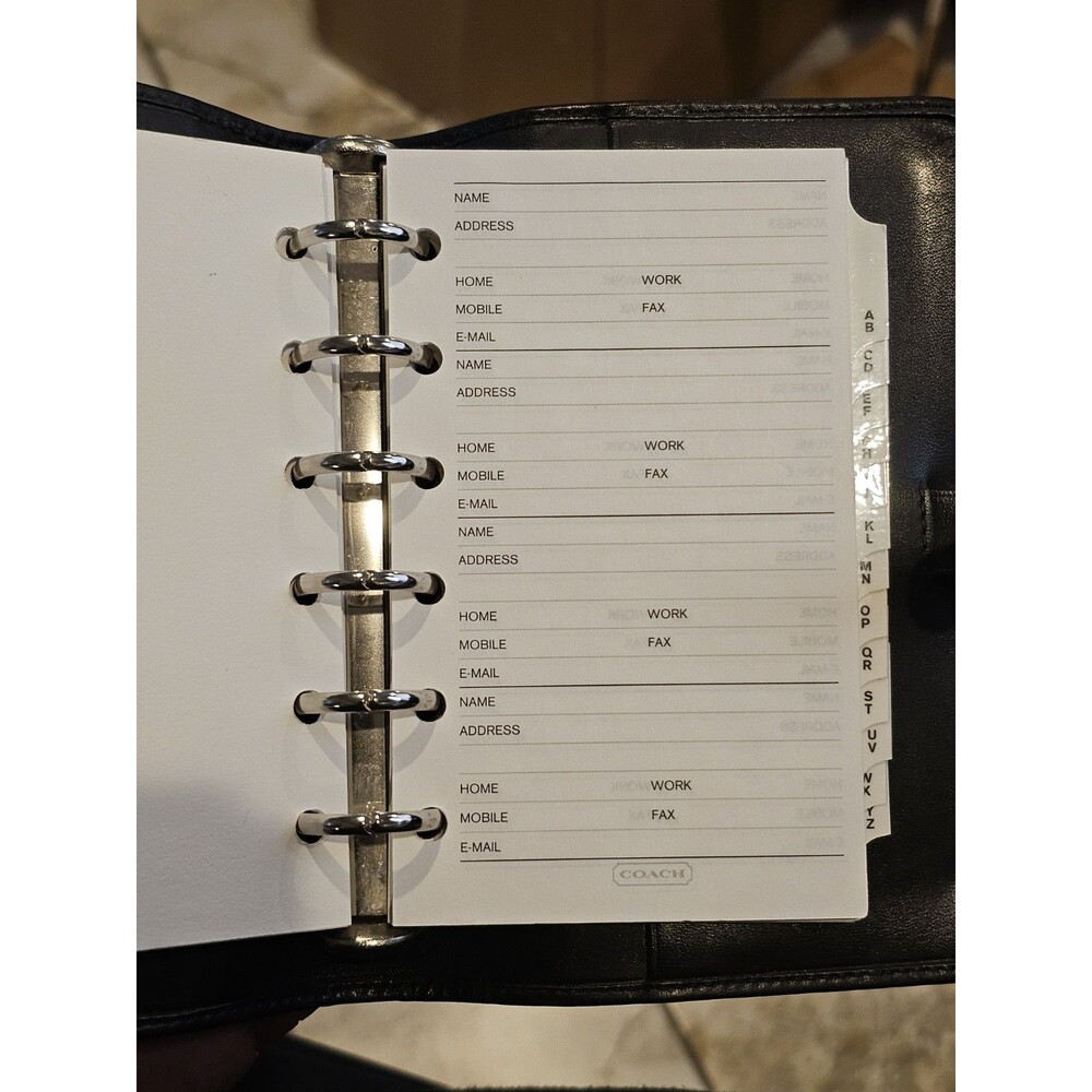 Vintage New Coach Leather Pony Hair Day Planner Circa 2001 W/New Unused Inserts - Picture 13 of 16